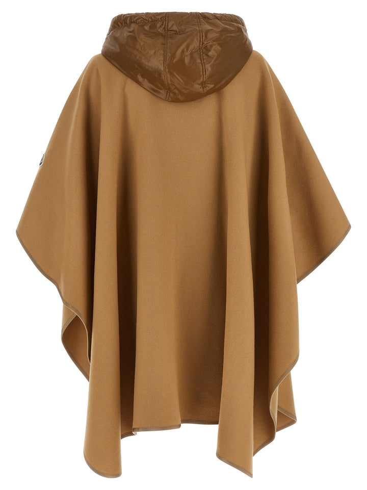 Moncler Detachable Hooded Cape Capes - Beige | 3e67dd98b3487582f6ff83afa93b6fab33d565ec