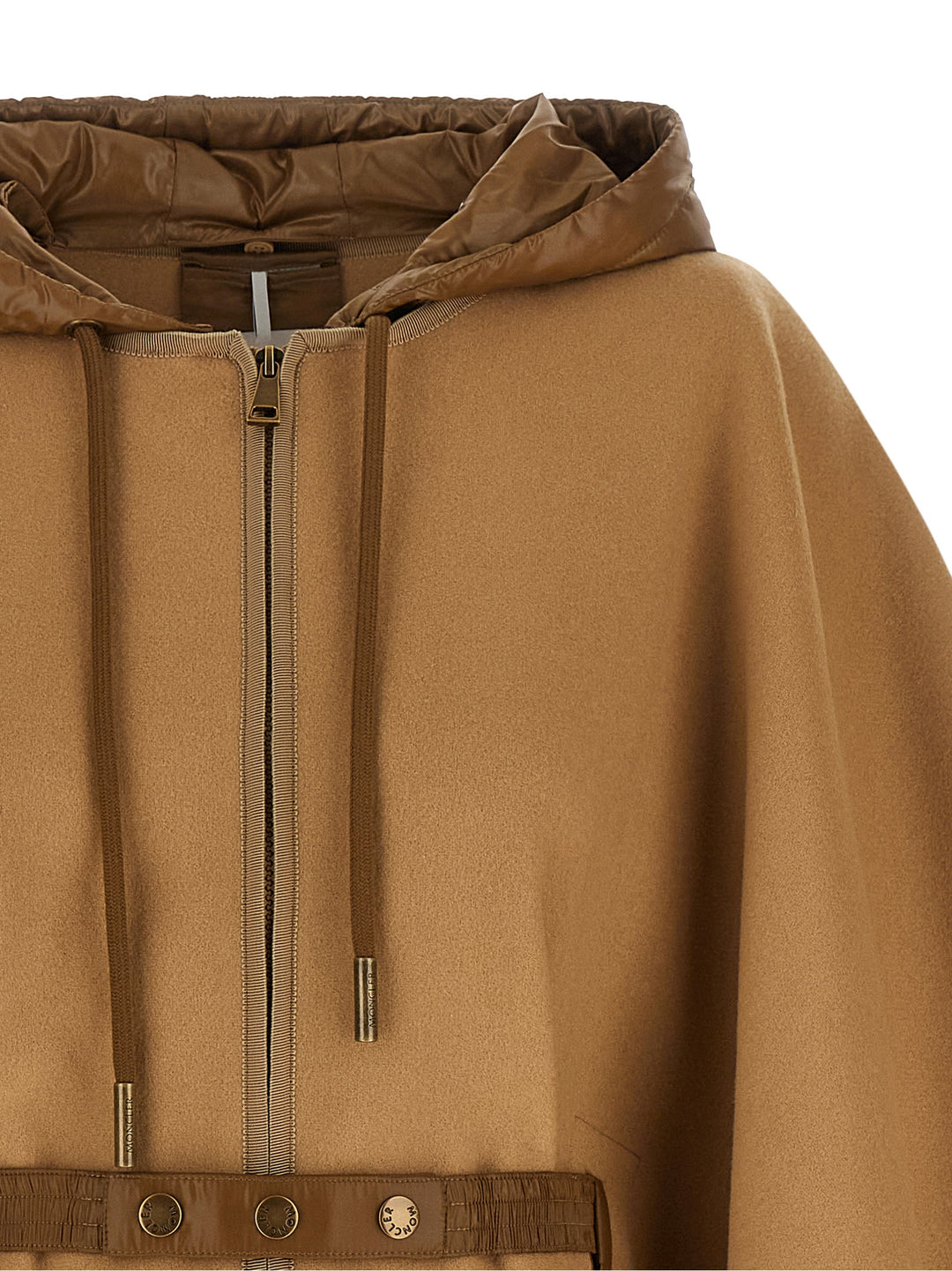 Moncler Detachable Hooded Cape Capes - Beige | 2bd5416291c145151c3364802569f840b11f00e1