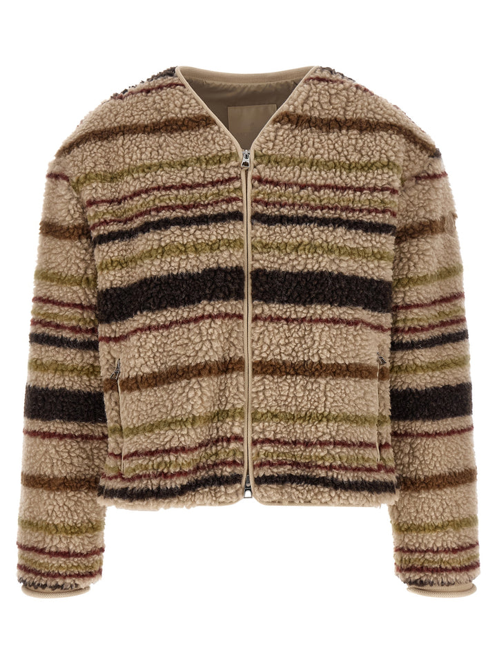 Moncler Teddy Effect Cardigan Sweaters and Cardigans - Brown | 59d836f8b13a6aa8c6f8a0450e7ee92a629f62ba