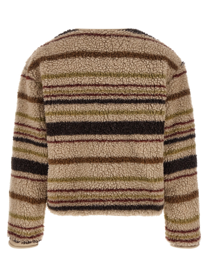 Moncler Teddy Effect Cardigan Sweaters and Cardigans - Brown | 042ddd815d904f6d5918d9f2ba38dbdf648c2847