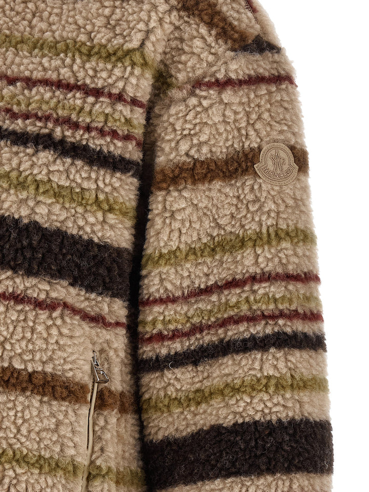 Moncler Teddy Effect Cardigan Sweaters and Cardigans - Brown | ca1cdb35a74c8deca478dc66384bc9ea95635223