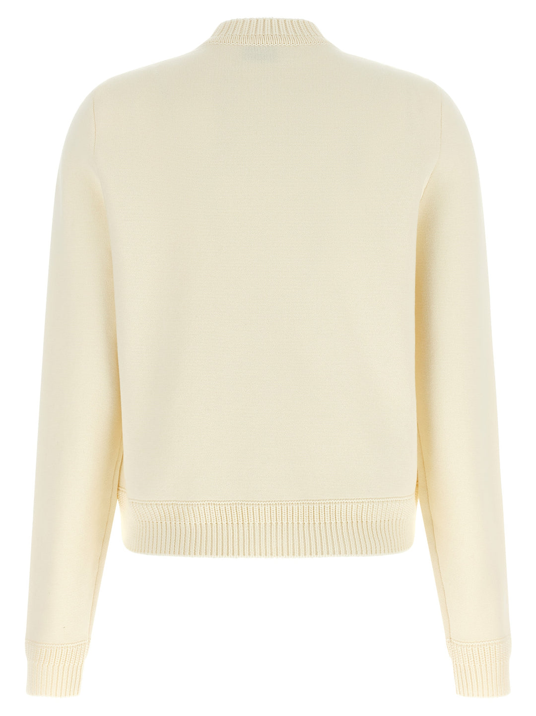 Moncler Two-Material Padded Cardigan Sweaters and Cardigans - White | a243df8a32867c8fbcfda9068e19d781fe9437bc