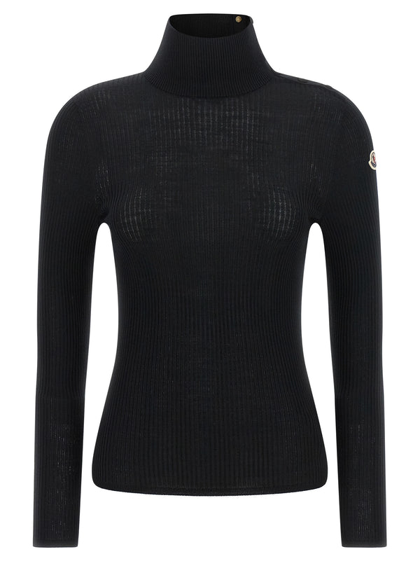 Logo Turtleneck Sweater Sweaters And Cardigans Black