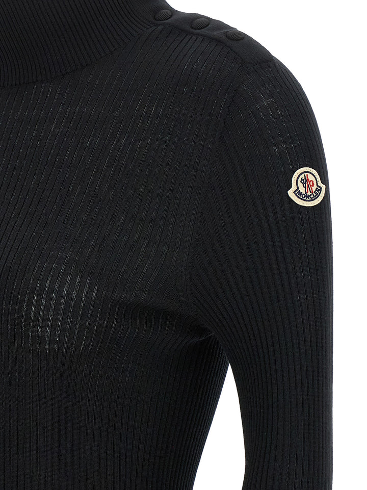 Moncler Logo Turtleneck Sweater Sweaters and Cardigans - Black | d96362c2a76ebc38134c447e28f1552649b6d624