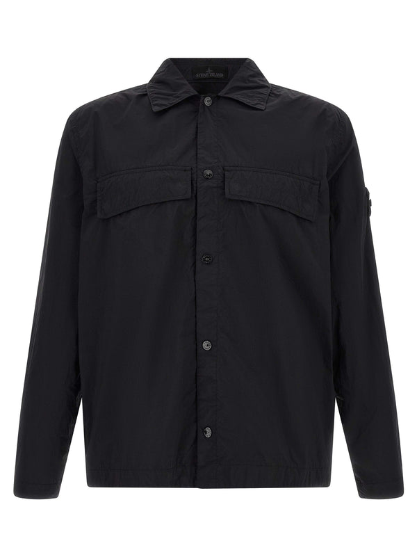 Badge Stone Island Ghost Shirt And Blouse Black