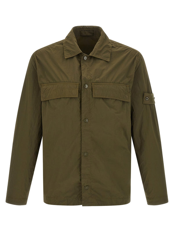 Badge Stone Island Ghost Shirt And Blouse Green