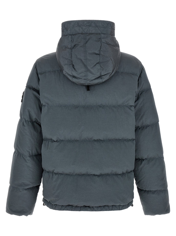 Stone Island Crumpled Effect Down Jacket Puffer Jackets - Gray | 59faea3ca9b6c5aa5ccd734714932647ba0ae859