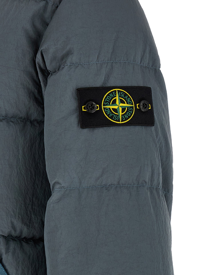 Stone Island Crumpled Effect Down Jacket Puffer Jackets - Gray | d1e778d9be8d41dfffa36538df9397b23792312e