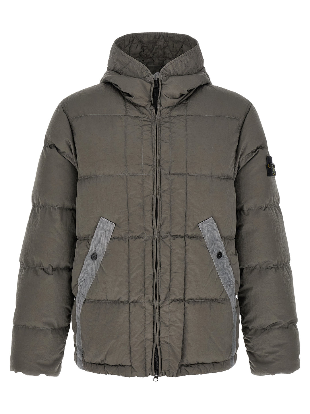 Stone Island Crumpled Effect Down Jacket Puffer Jackets - Gray | 776d3de8add0ecbab4753ccda1f22d600870e90e