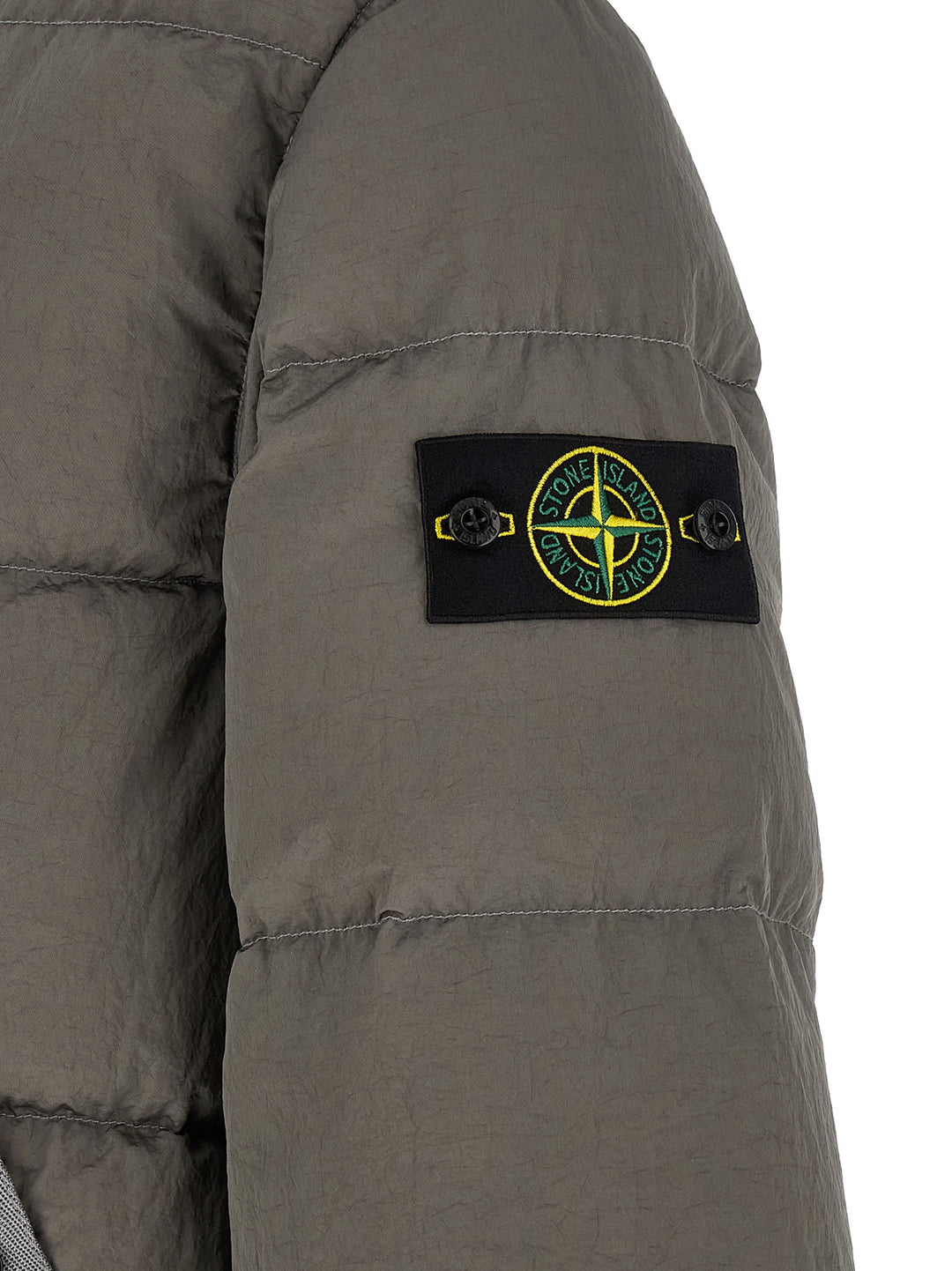 Stone Island Crumpled Effect Down Jacket Puffer Jackets - Gray | 21c865a3e314b84ad6c964f4f5c5ae0b226e3219