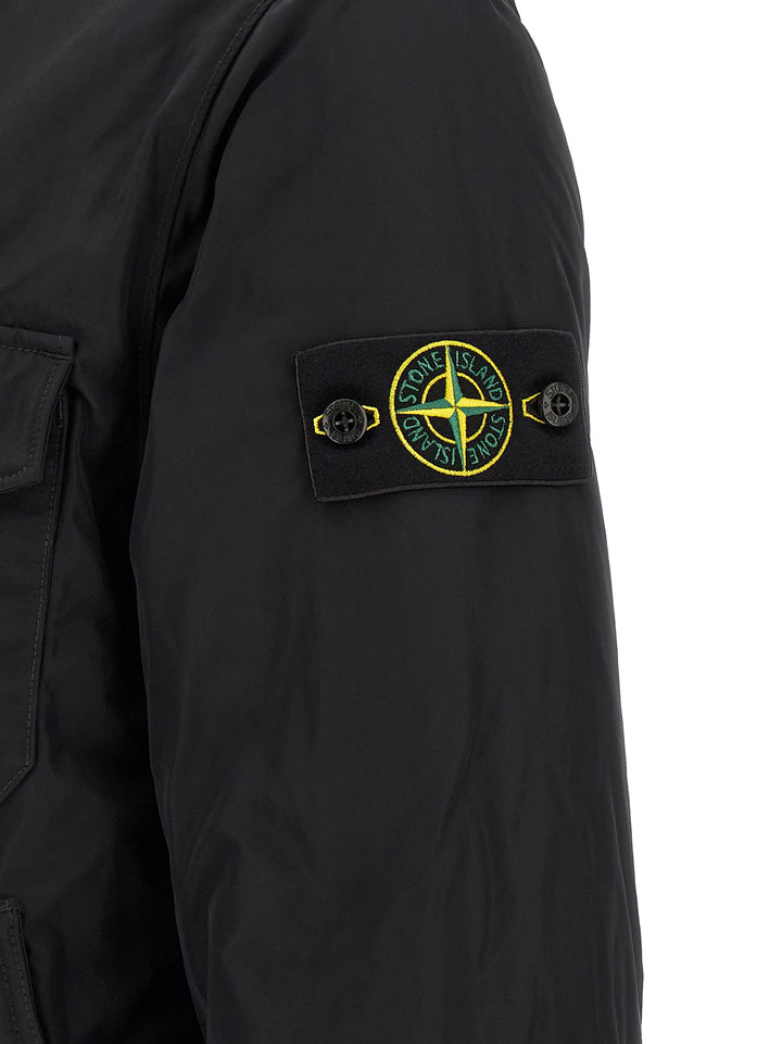 Stone Island Padded Overshirt Puffer Jackets - Black | 5eef34a788cfac2a26db1153eb5653756f12efe0