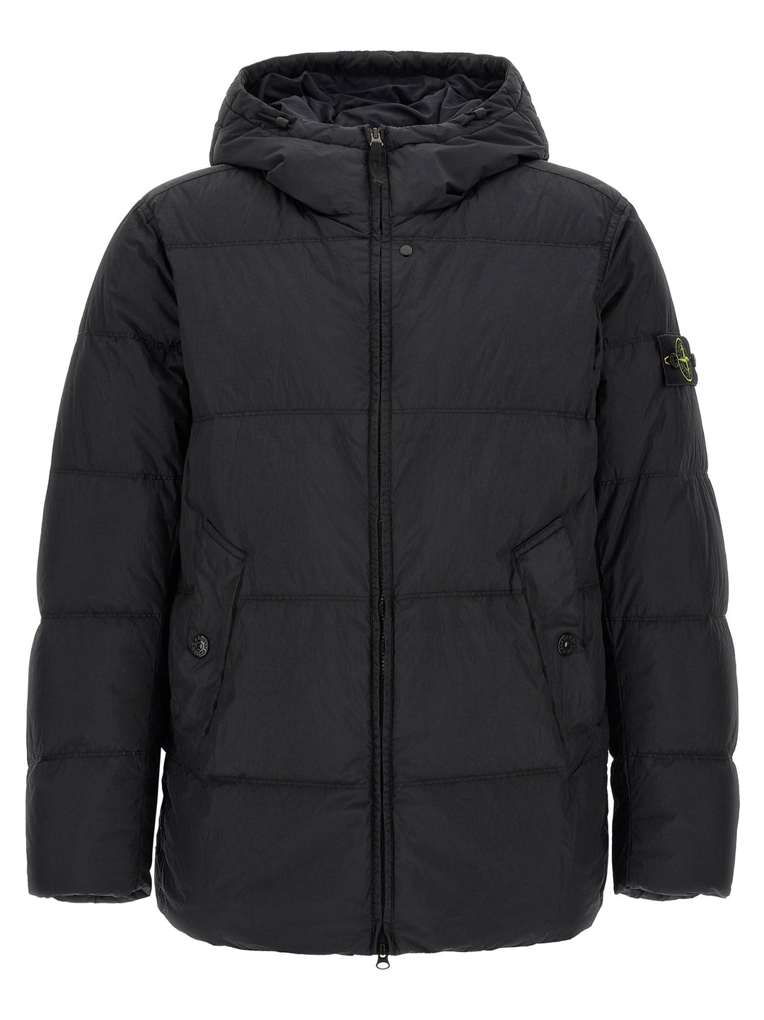 Stone Island Ruffled Effect Down Jacket Puffer Jackets - Blue | 79dace6ef532a7e884749e7503b323612d5f07fb