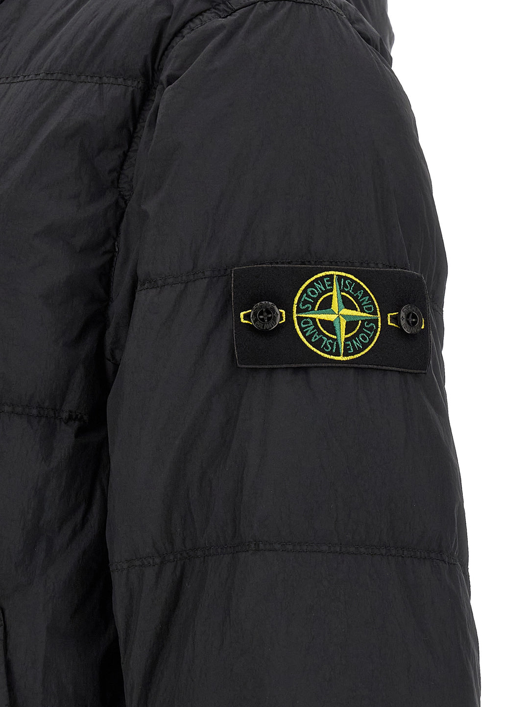 Stone Island Ruffled Effect Down Jacket Puffer Jackets - Blue | 69363b6a4c334e5a868bdc7b61bd5ed96ee5d136