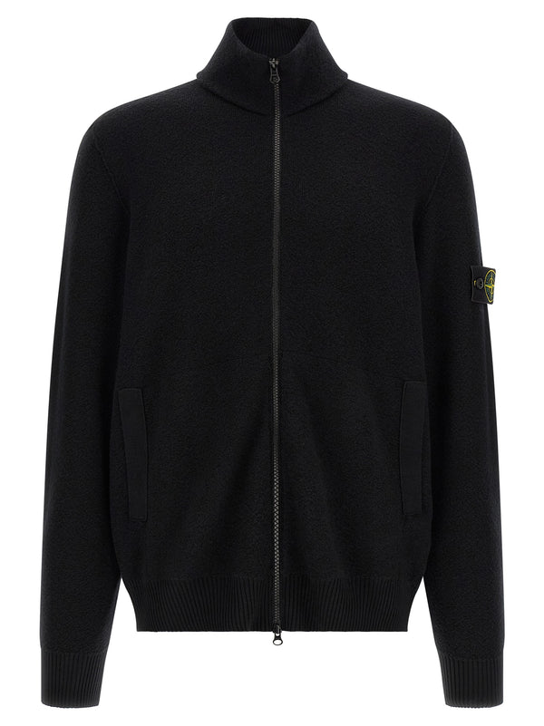 Badge Stone Island Sweaters And Cardigans Black