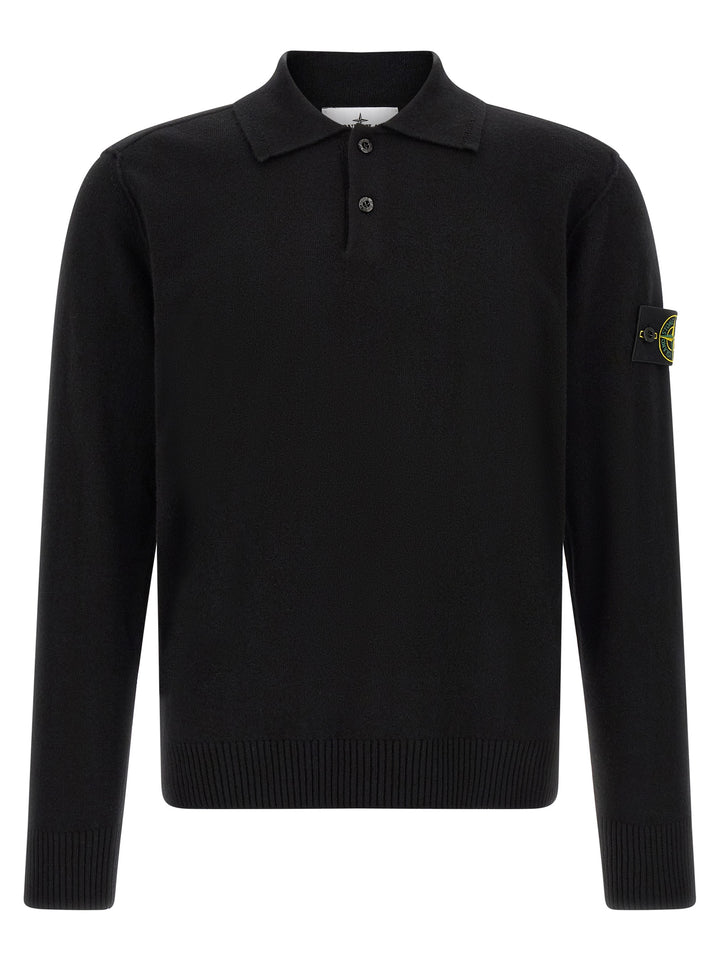 Stone Island Badge Stone Island Polo - Black | 5c038344bad726fb29c73db86ad98291b4d6d4cd