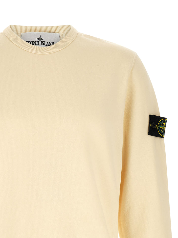Stone Island Badge Stone Island Sweatshirt - White | 398ad10f17547caeee06f419af9b197f1d397391
