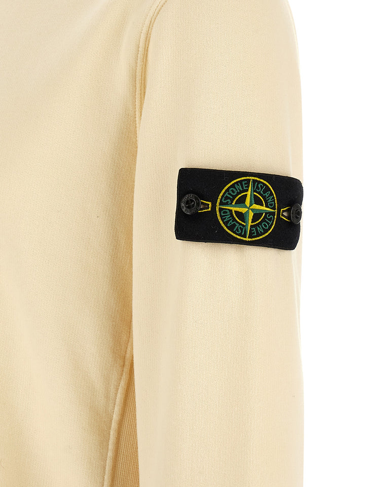 Stone Island Badge Stone Island Sweatshirt - White | 158e0081a473d44ad50eb0b06ebcfb4b4c16e2ee