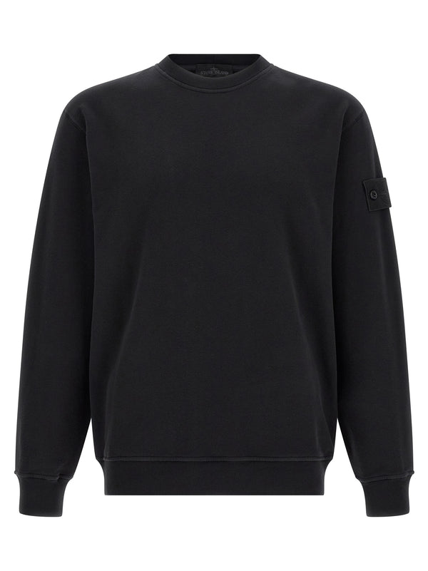 Badge Stone Island Ghost Sweatshirt Black