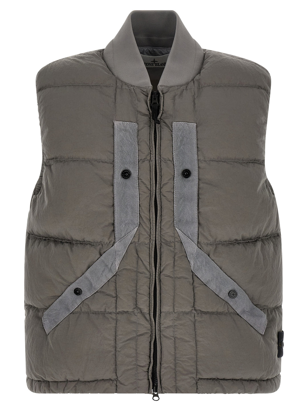 Stone Island Crinkled Effect Vest Gilet - Gray | 29ade75f7546d29a25adea51860599bd66a85ea1