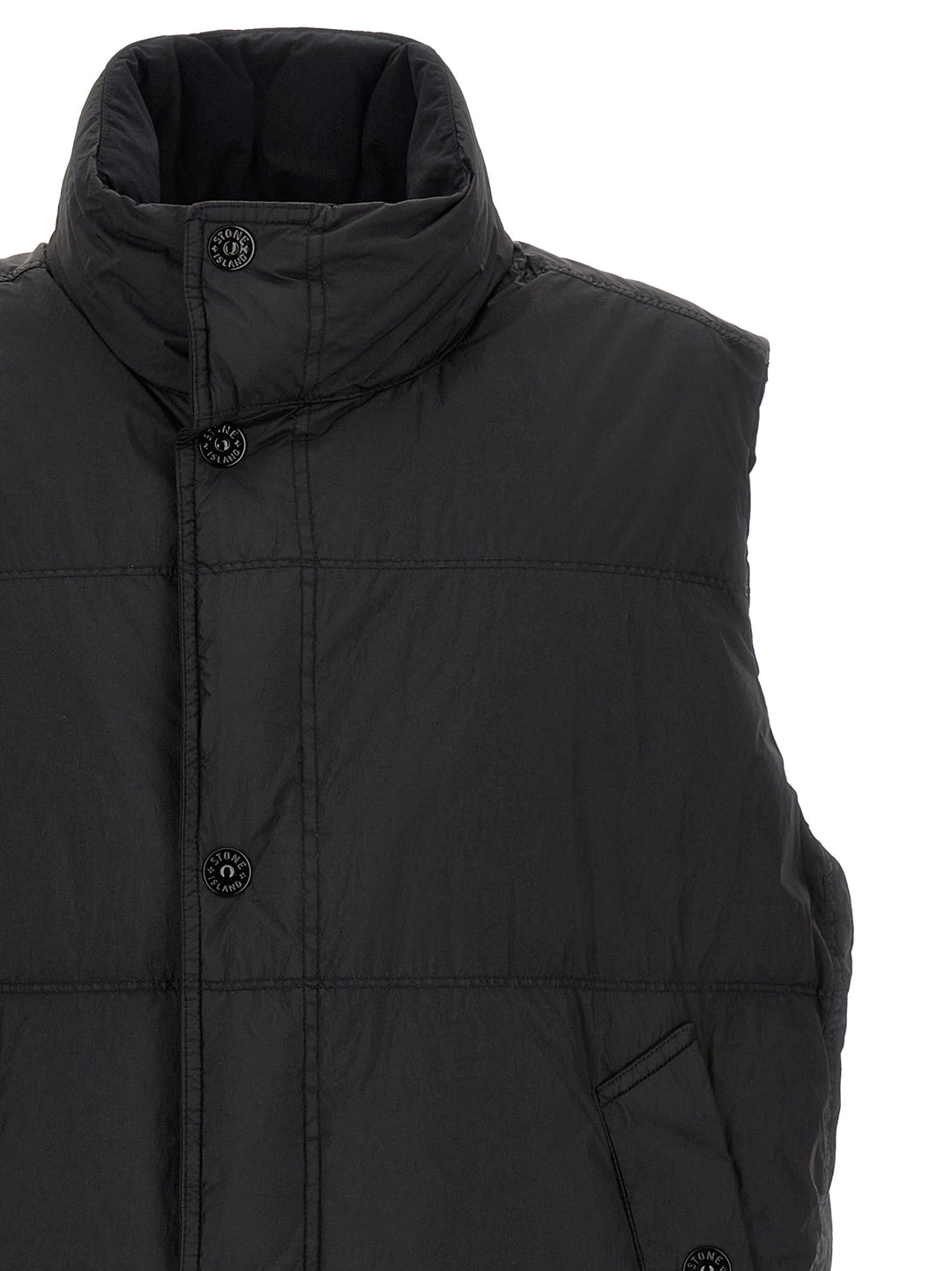 Stone Island Quilted Padded Vest Gilet - Black | a08caf654c4ffec39817afbcfe000c73fffceb55