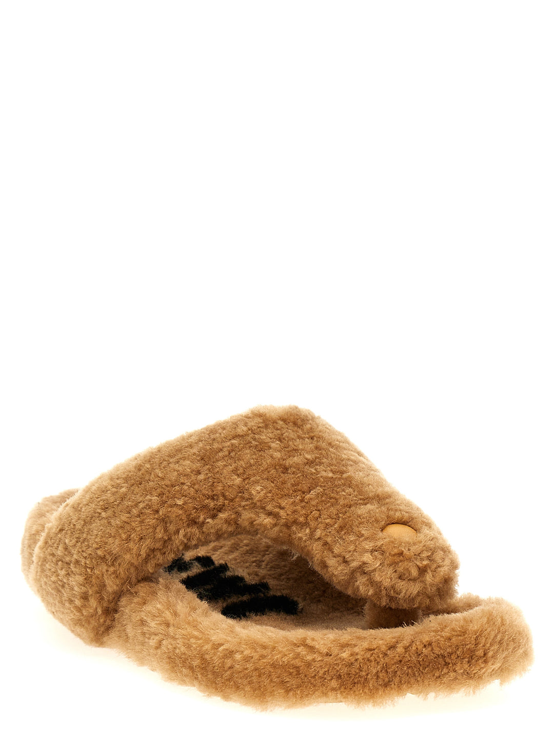 Shearling Sandals Beige