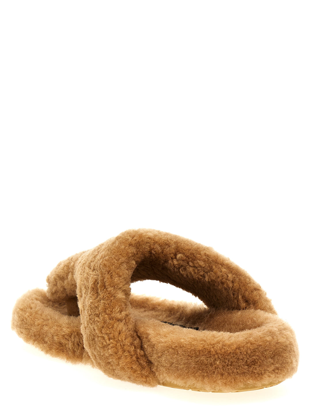 Shearling Sandals Beige