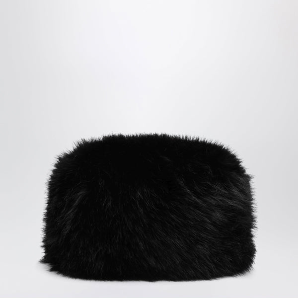 Black Le Chapka Hat In Faux Fur