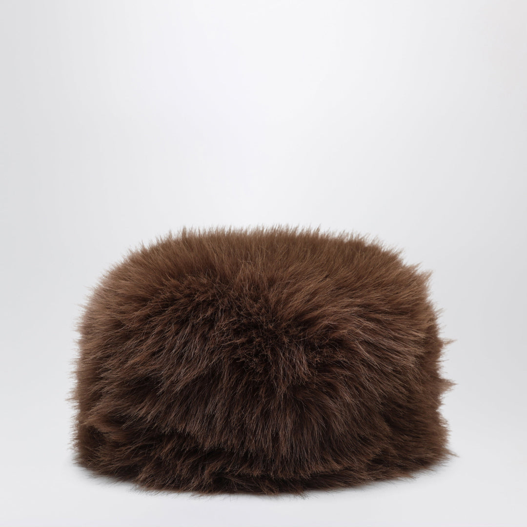 Maison Ola Brown Le Chapka Hat In Faux Fur