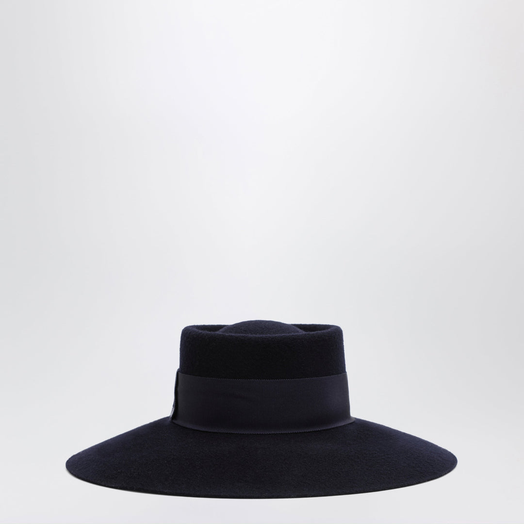 Maison Ola Navy Blue Le Feutre Hat In Wool