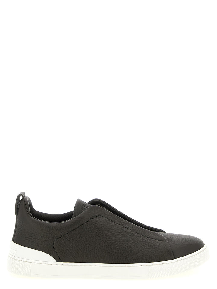 Zegna Triple Stitch Sneakers - Brown | 39f3f54f9b89e72d8a5e1b79a426f106857b4152