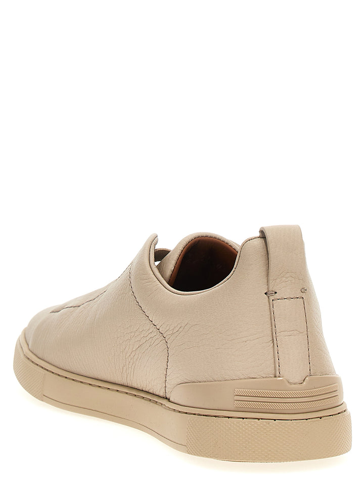 Triple Stitch Sneakers Beige