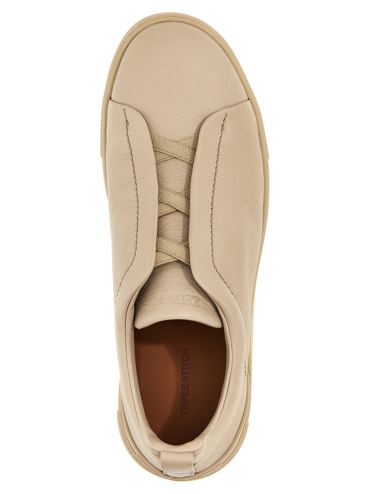 Triple Stitch Sneakers Beige