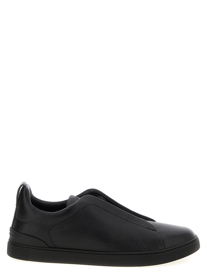 Zegna Triple Stitch Sneakers - Black | 6a7484489086d91964f18de30e5610cab4edada0