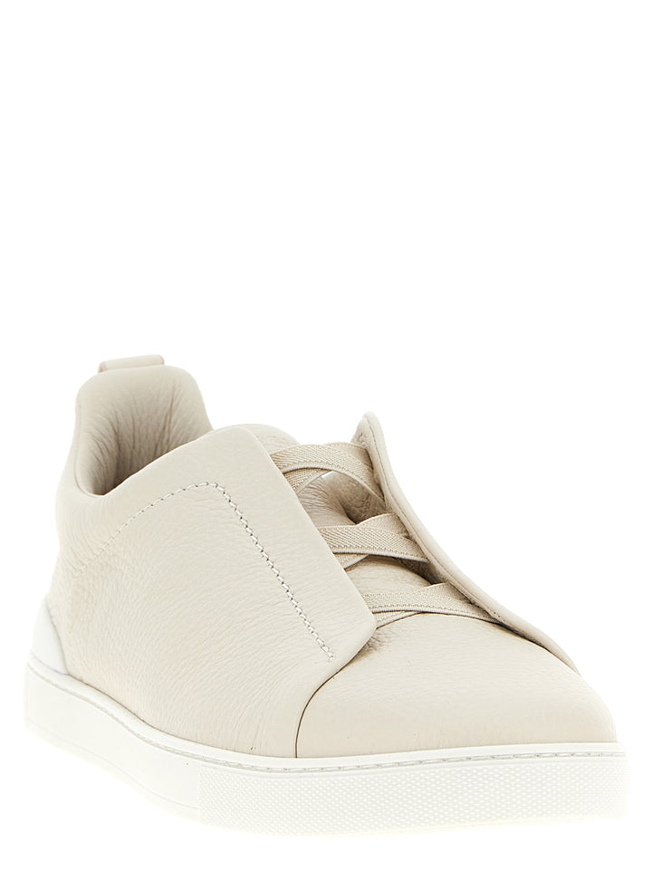 Zegna Triple Stitch Sneakers - Beige | ebea61a426b7d3560810a10771d8aa06c1ebe9dd