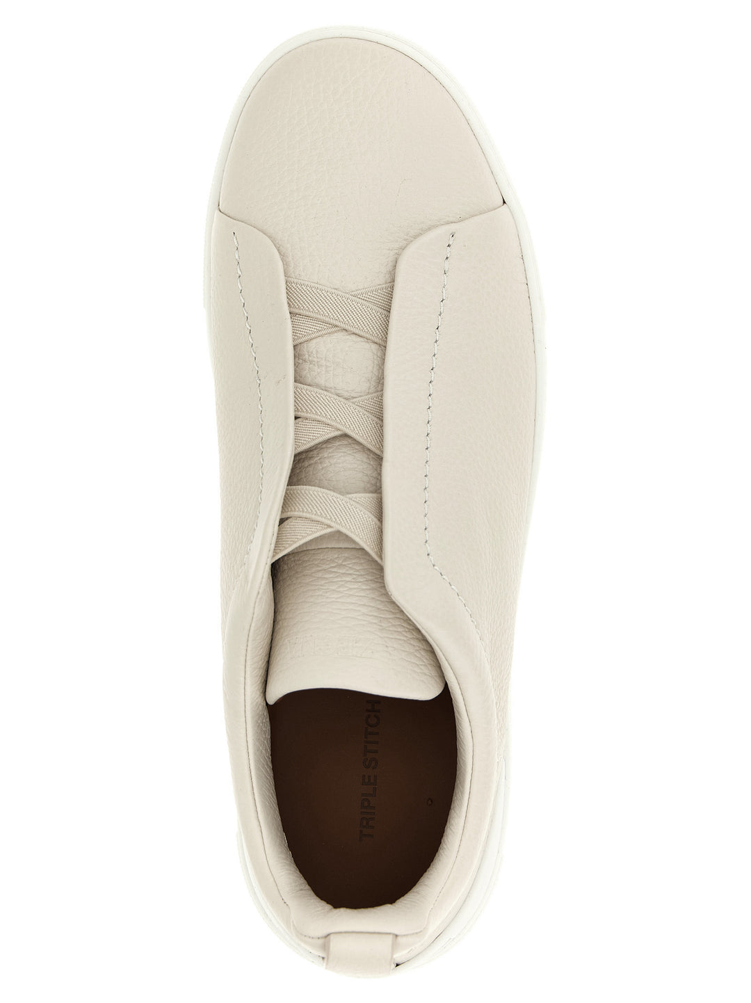 Zegna Triple Stitch Sneakers - Beige | 9b8a64ba032aa93763382b24e9e8d5e9fc73abd6