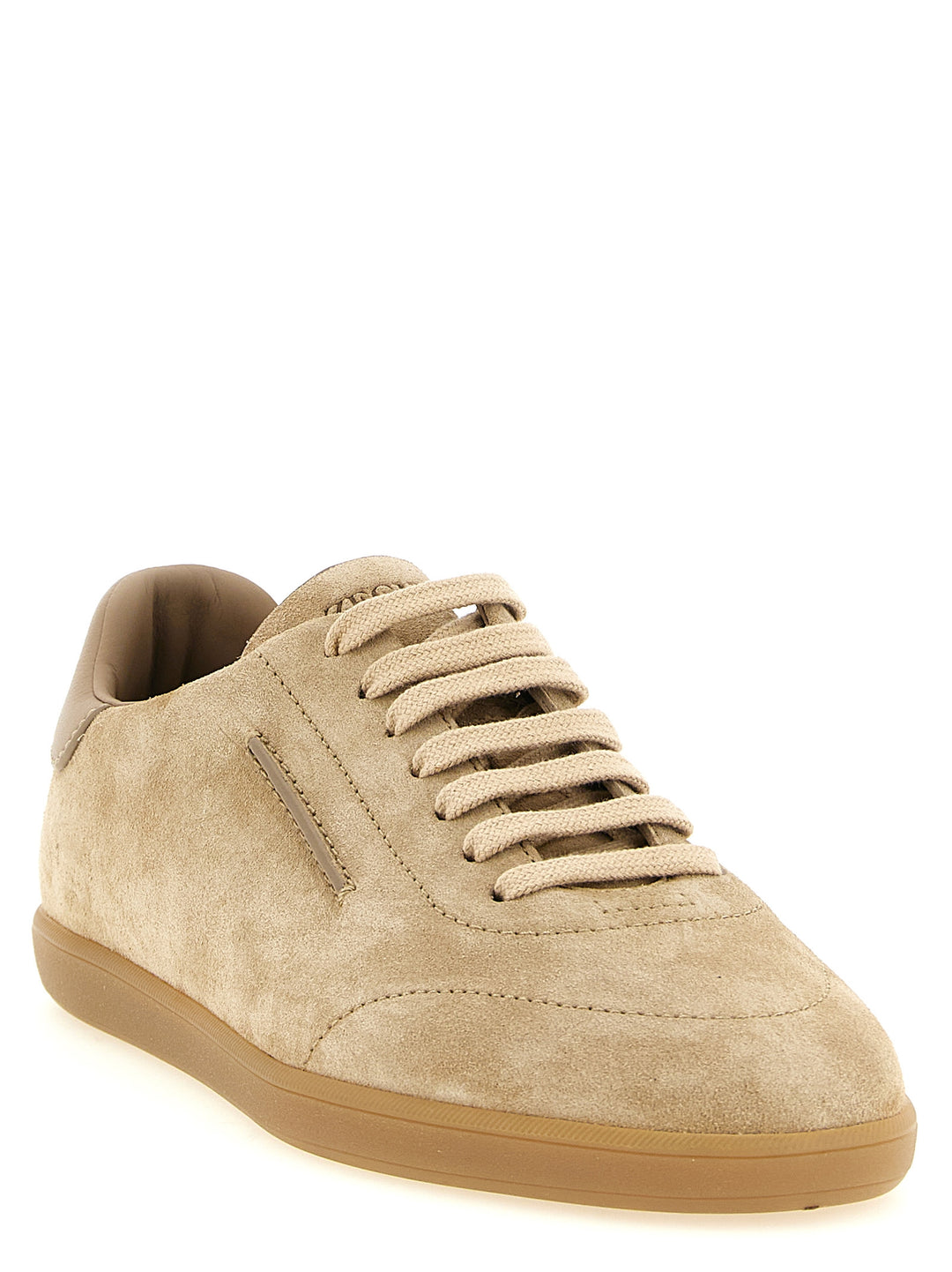 Zegna Low-Top Suede Sneakers - Beige | 27866fa73ec75b36e4d0d14630c4ab81ea115492