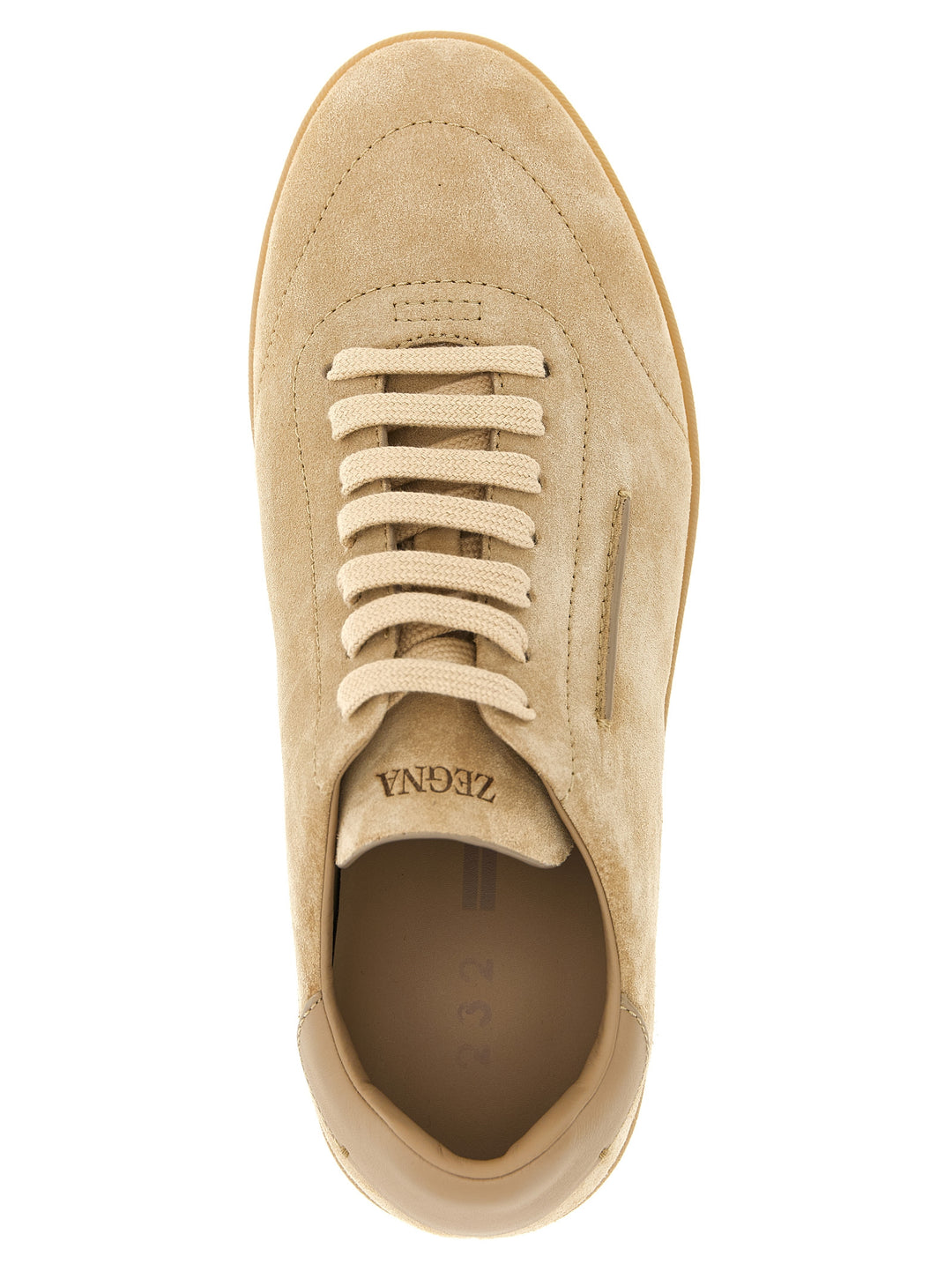 Zegna Low-Top Suede Sneakers - Beige | f87776d4ab42199737433b8e243833b555b72c63