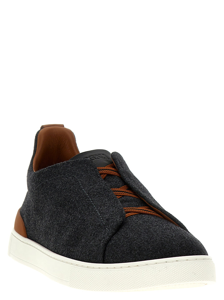 Triple Stitch Sneakers Gray