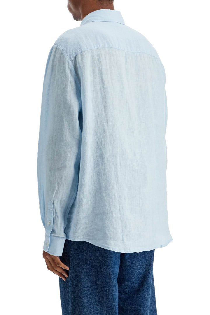 Light Blue Linen Shirt Wide Fit