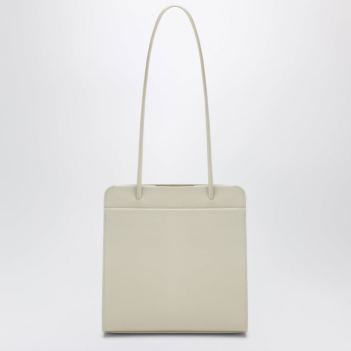 Fane Ivory Beige Lisse Tote Bag In Brushed Leather