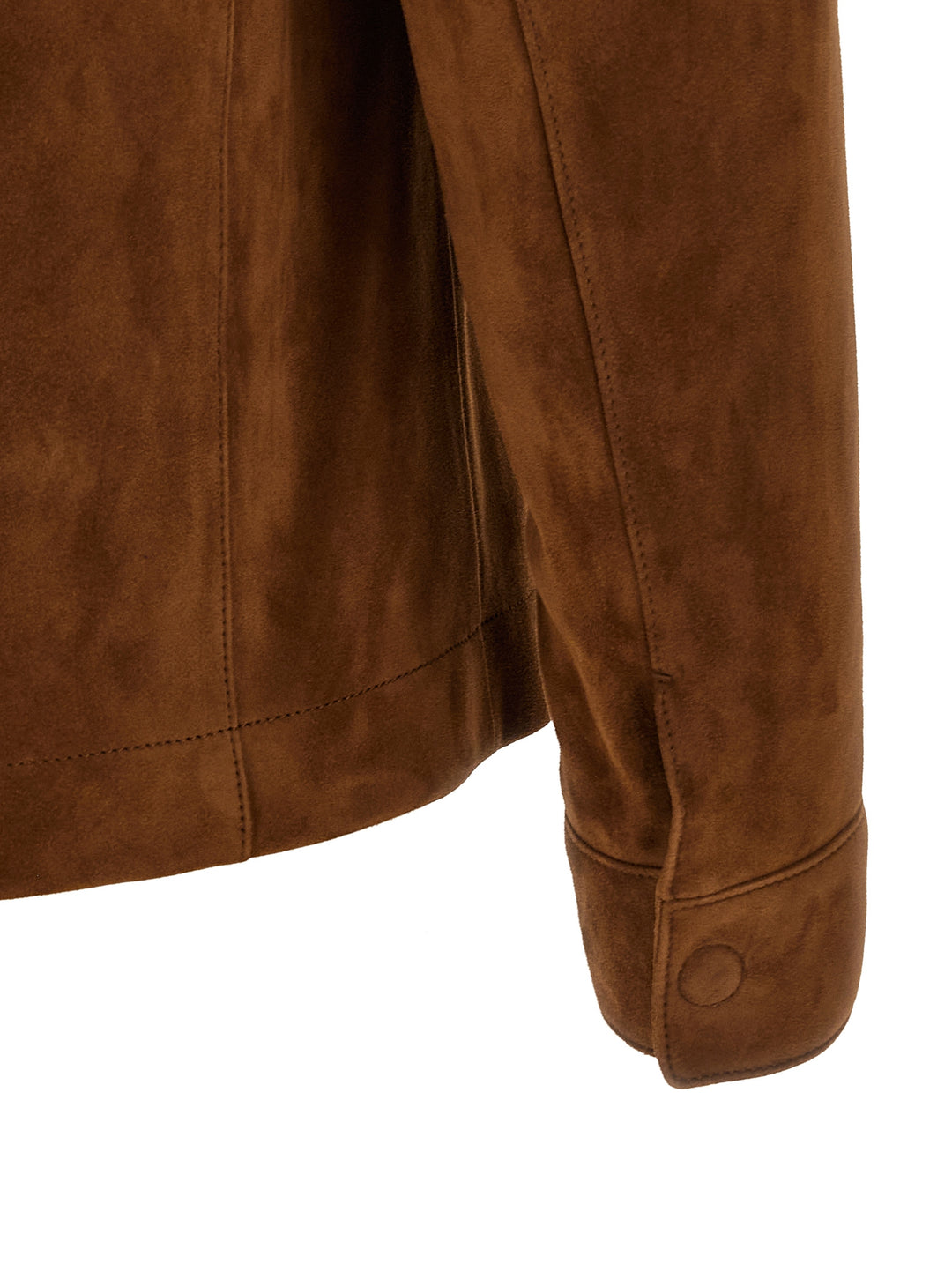 Tom Ford Suede Overshirt Puffer Jackets - Brown | 190b22260b33bf66a68cfedbc49b427ce1a8fb99