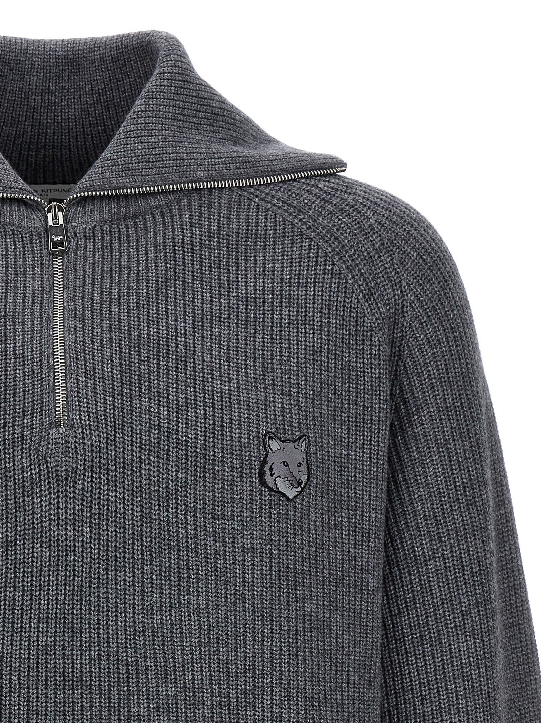 Logo Half Zip Sweater Sweater, Cardigans Gray