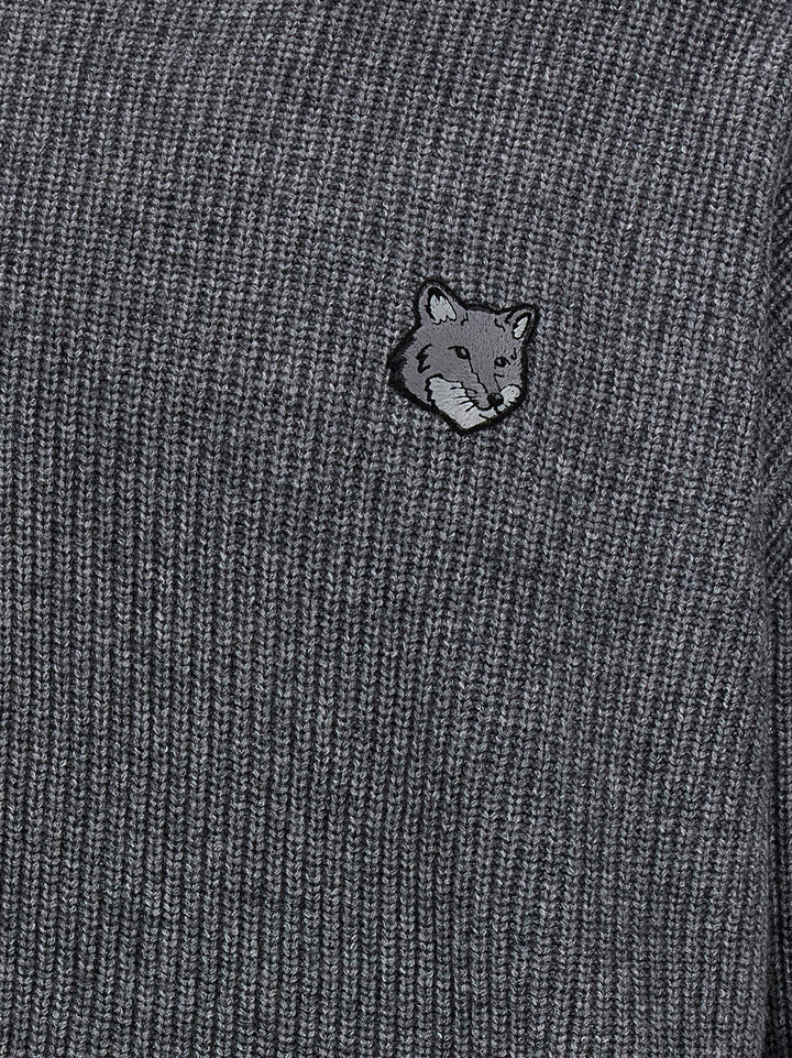 Bold Fox Head Sweater, Cardigans Gray