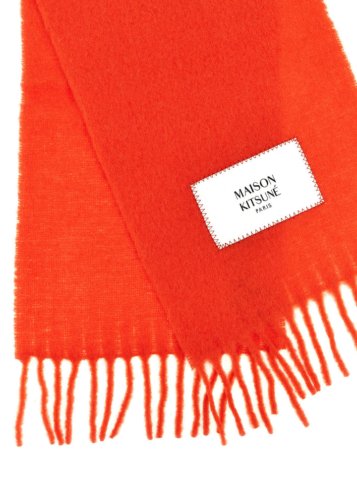 Logo Label Scarf Scarves, Foulards Red