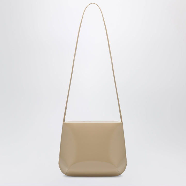 Fane Light Beige Loge Bag In Brushed Leather