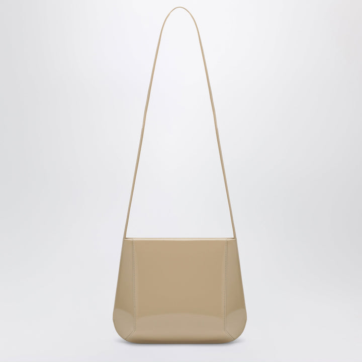 Fane Light Beige Loge Bag In Brushed Leather