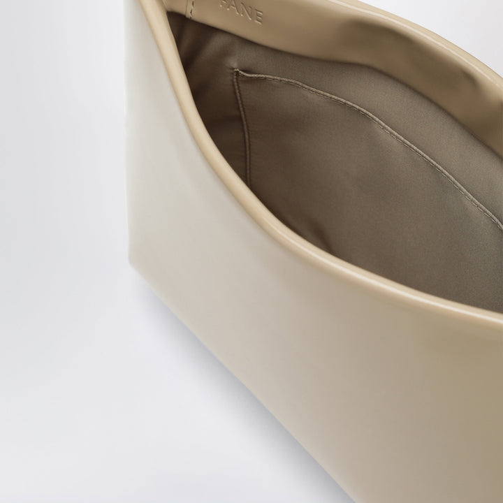 Fane Light Beige Loge Bag In Brushed Leather