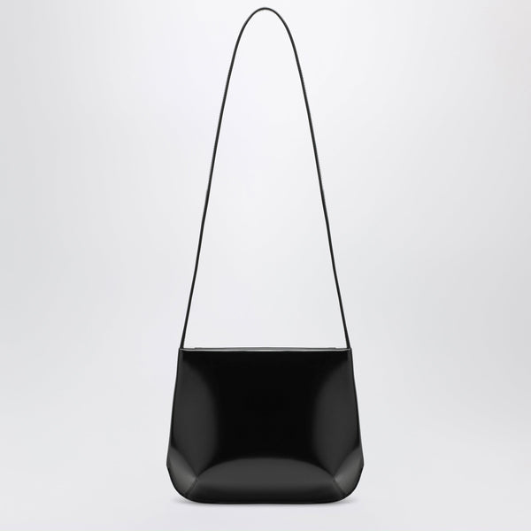 Black Loge Bag In Brushed Leather