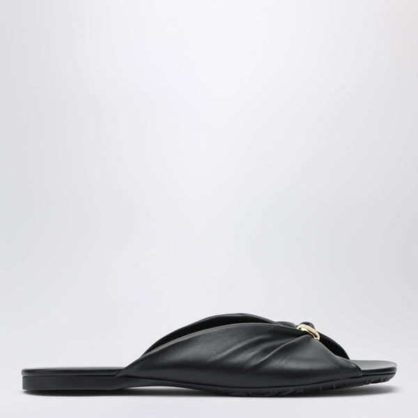 Pebble Soft Lambskin Nappa Slides In Black
