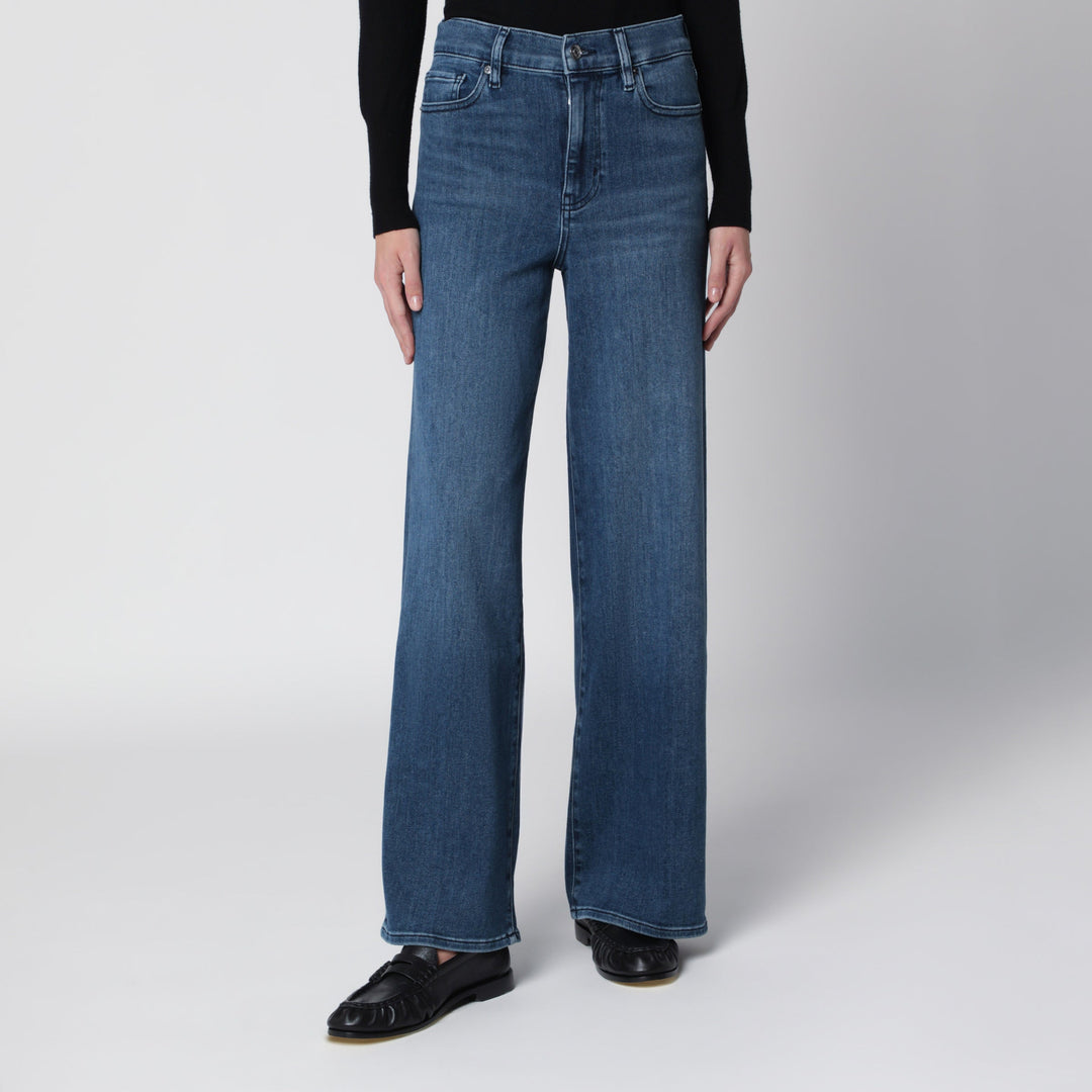 Frame Le Slim Palazzo Jeans In Aubade Stretch Denim